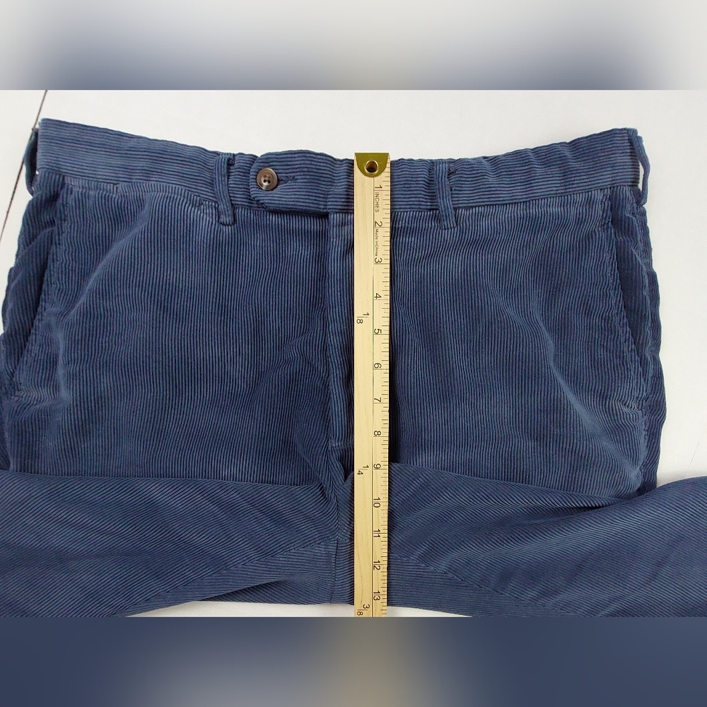 Peter Millar Nanoluxe Corduroy Pants Mens Size 36x34 Blue Straight Leg MF15B91 - Picture 5 of 12